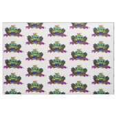 Niedlicher und farbiger Frosch mit Kronenstoff Stoff (Fat Quarter (45,7 x 55,9 cm))