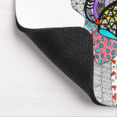 Niedlicher und farbiger Mops Dog Mousepad (Ecke)