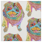 Niedlicher und farbiger Mops Stoff (Muster)