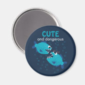 Niedlicher und gefährlicher Piranha Magnet (Vorderseite/Rückseite)