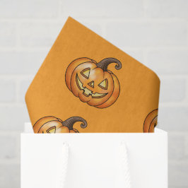 Niedlicher und glücklicher Cartoon Kürbiskreifer H Seidenpapier