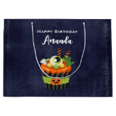 Niedlicher und grauenhafter Halloween Cupcake mit Große Geschenktüte (Vorderseite)