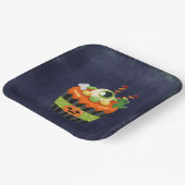 Niedlicher und grauenhafter Halloween Cupcake mit Pappteller (Gewinkelt)