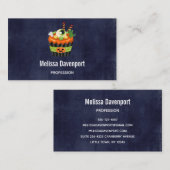 Niedlicher und grauenhafter Halloween Cupcake mit  Visitenkarte (Vorne/Hinten)