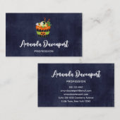 Niedlicher und grauenhafter Halloween Cupcake mit Visitenkarte (Vorne/Hinten)