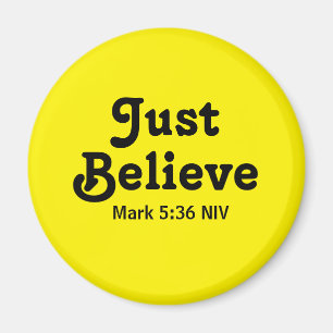 Niedlicher und heller Glaube an Wunder Gelb Magnet