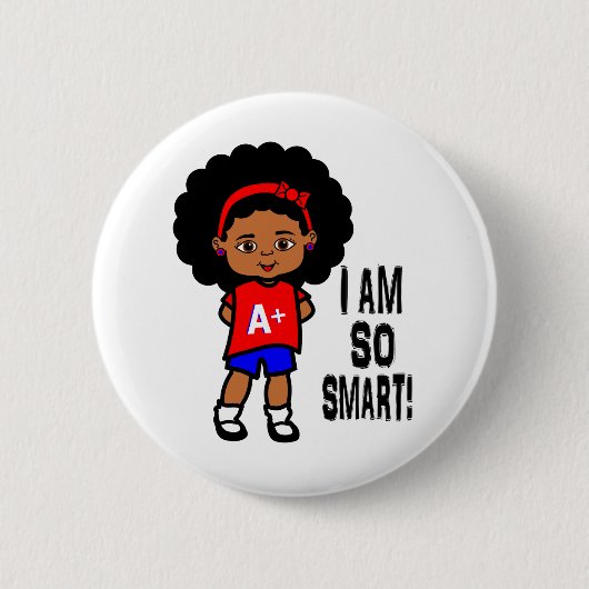 Niedlicher und intelligenter afrikanischer button (Vorderseite)