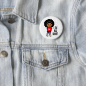 Niedlicher und intelligenter afrikanischer button (Beispiel)