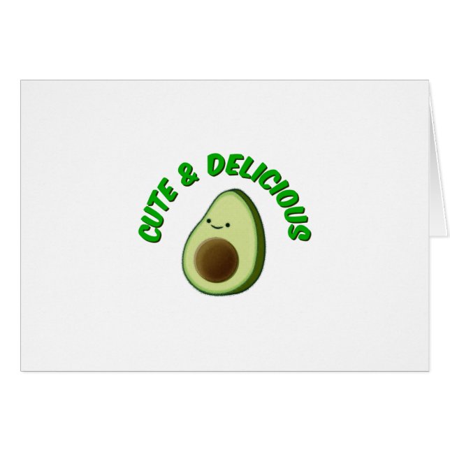 Niedlicher und köstlicher Avocado (Vorderseite (Horizontal))