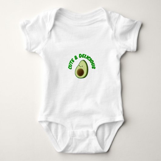 Niedlicher und köstlicher Avocado Baby Strampler (Vorderseite)