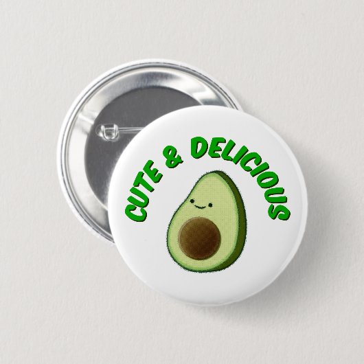 Niedlicher und köstlicher Avocado Button (Vorne & Hinten)