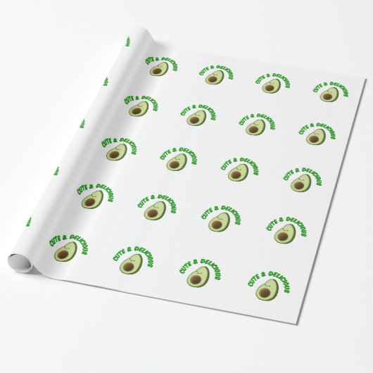 Niedlicher und köstlicher Avocado Geschenkpapier (Ungerollt)