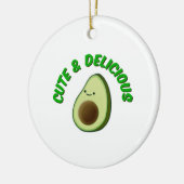 Niedlicher und köstlicher Avocado Keramik Ornament (Links)