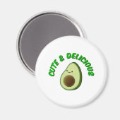 Niedlicher und köstlicher Avocado Magnet (Vorderseite/Rückseite)