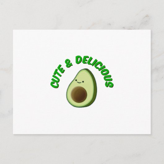 Niedlicher und köstlicher Avocado Postkarte (Vorderseite)