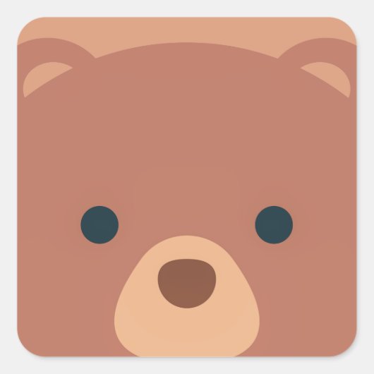 Niedlicher und kuscheliger Braunbär | Aufkleber (Vorderseite)