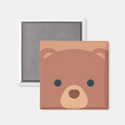 Niedlicher und kuscheliger Braunbär | Magnet (Vorderseite/Rückseite)