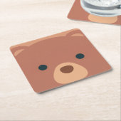 Niedlicher und kuscheliger Braunbär | UNTERSETZER (angewinkelt)