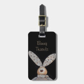 Niedlicher und kuscheliger Hase Gepäckanhänger (Vorderseite vertikal)