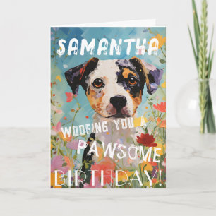 Niedlicher und liebenswerter Hund zum Geburtstag Karte