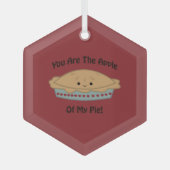 Niedlicher und lustiger Apple My Pie Ornament Aus Glas (Vorderseite)