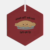 Niedlicher und lustiger Apple My Pie Ornament Aus Glas (Rückseite)