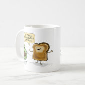 Niedlicher und lustiger Avocado Toast Kaffeetasse (Vorderseite Links)