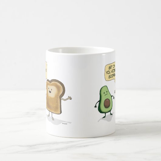 Niedlicher und lustiger Avocado Toast Kaffeetasse (Mittel)