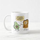Niedlicher und lustiger Avocado Toast Kaffeetasse (Links)