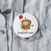 Niedlicher und lustiger Celebratory Toast Button (Beispiel)