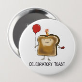 Niedlicher und lustiger Celebratory Toast Button (Vorne & Hinten)
