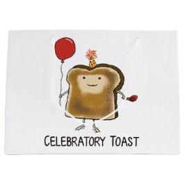 Niedlicher und lustiger Celebratory Toast Große Geschenktüte