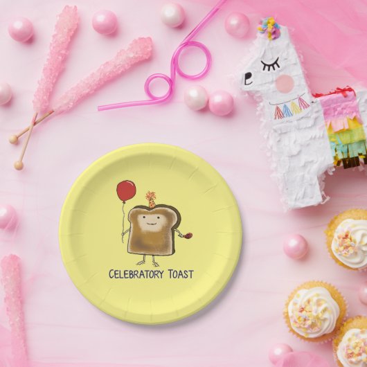 Niedlicher und lustiger Celebratory Toast Pappteller (Party)