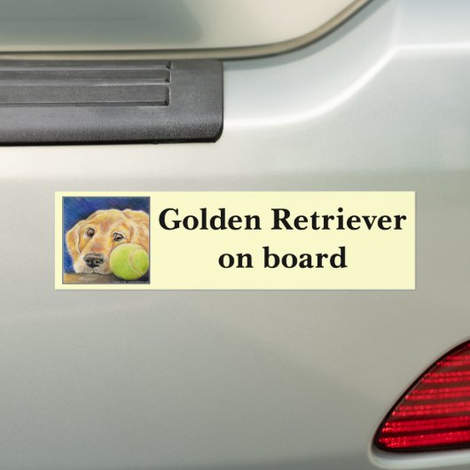 Niedlicher und lustiger goldener Retriever Autoaufkleber (Auf Auto)
