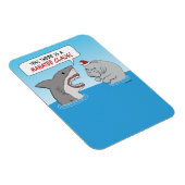 Niedlicher und lustiger Hai und Manatee Claus Magnet (Rechte Seite)