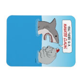Niedlicher und lustiger Hai und Manatee Claus Magnet (Horizontal)