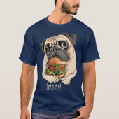 Niedlicher und lustiger Hund Niedlicher Mops mit H T-Shirt (Vorderseite)