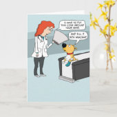 Niedlicher und lustiger Hund Will Snacks in Cone G Karte (Gelbe Blume)