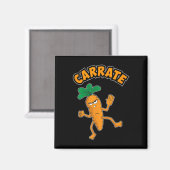 Niedlicher und lustiger Karate-Training Karottenpu Magnet (Vorderseite/Rückseite)