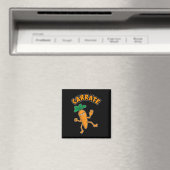 Niedlicher und lustiger Karate-Training Karottenpu Magnet (In Situ (Geschirrspüler))