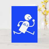 Niedlicher und lustiger Marathon Karte (Gelbe Blume)