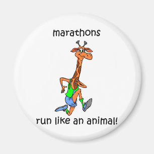 Niedlicher und lustiger Marathon Magnet