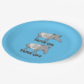 Niedlicher und lustiger Tapir auf Tapir weg Pappteller (Schrägansicht)