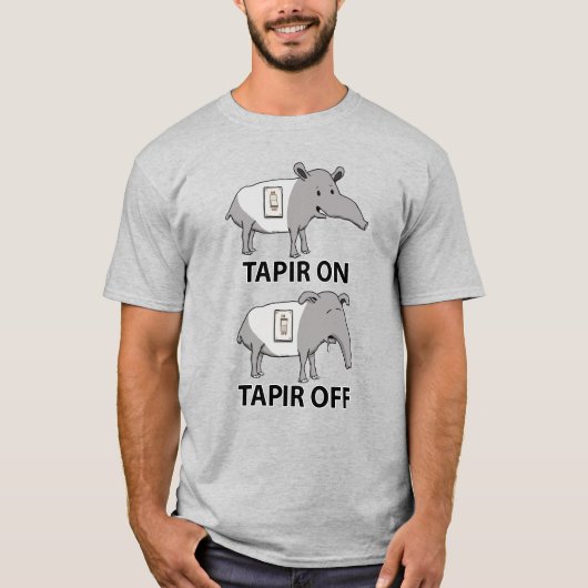 Niedlicher und lustiger Tapir auf Tapir weg T-Shirt (Vorderseite)