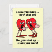 Niedlicher und lustiger Valentinstag Feiertagspostkarte (Vorne/Hinten)