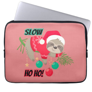 Niedlicher und lustiger Weihnachtsmann-Slow Ho Ho Laptopschutzhülle