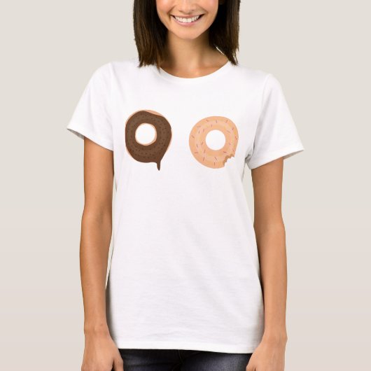 Niedlicher und lustiger Zwei-Donuts Donuts Donuts  T-Shirt (Vorderseite)