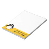 Niedlicher und moderner Cartoon Pinguin Notizblock (Rotiert)