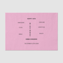 niedlicher und phantastischer 18. Geburtstag Seidenpapier