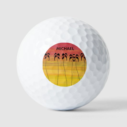 Niedlicher und Phantastischer tropischer Sonnenunt Golfball (Vorderseite)